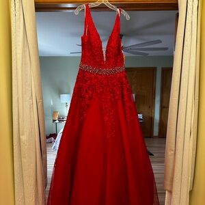 JVN by Jovani Red Gown